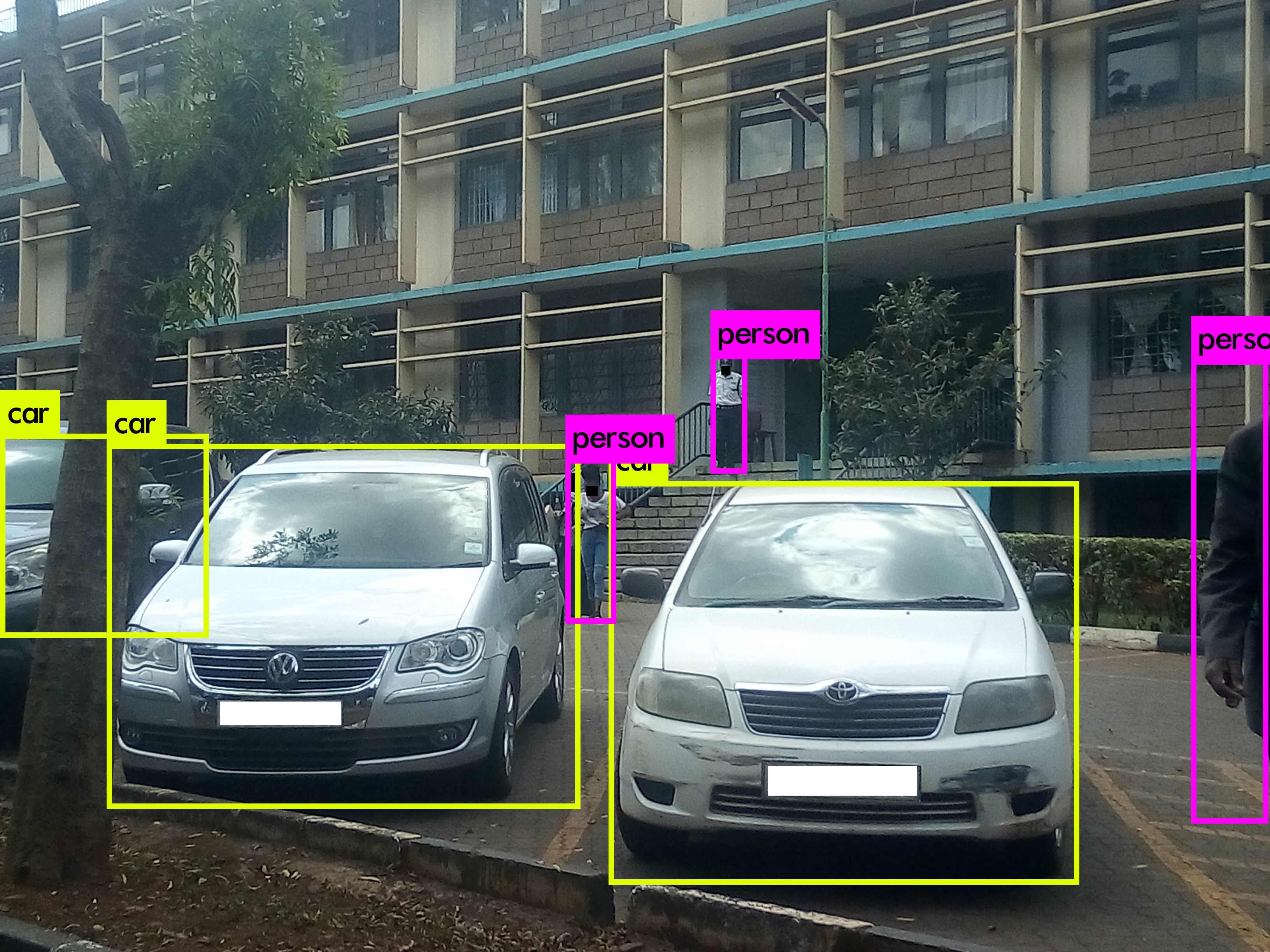 Model prediction overlay on test image